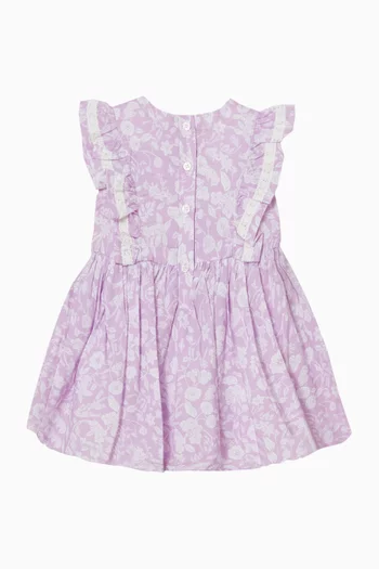 Zara Floral-print Dress in Cotton