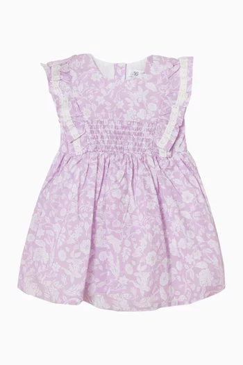 Zara Floral-print Dress in Cotton