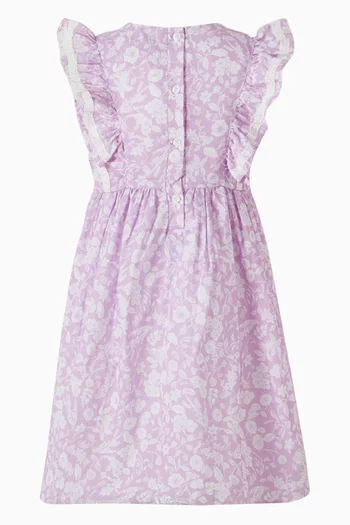 فستان زارا بنقشة زهور قطن