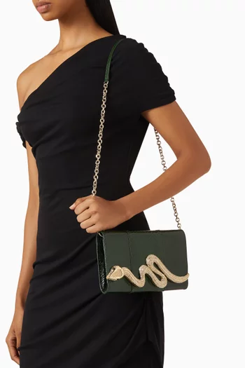 Serpent Clutch in Elaphe Snakeskin