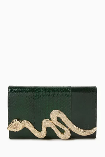 Serpent Clutch in Elaphe Snakeskin