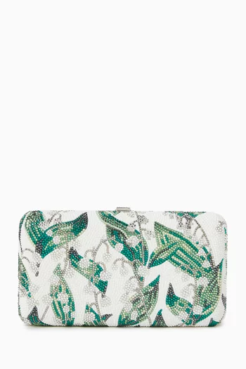Smooth Rectangle Crystal-embellished Lily Belles Clutch