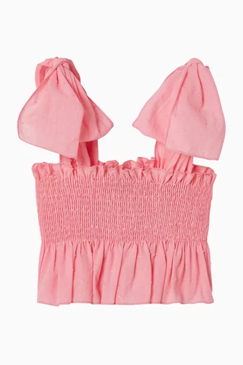 بلوزة بعقد وكشكش