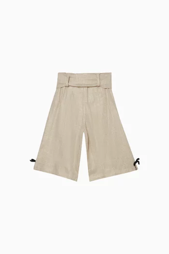 بنطال ذهبي كتان