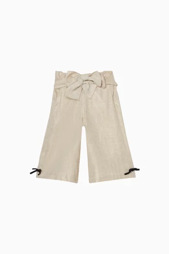 بنطال ذهبي كتان