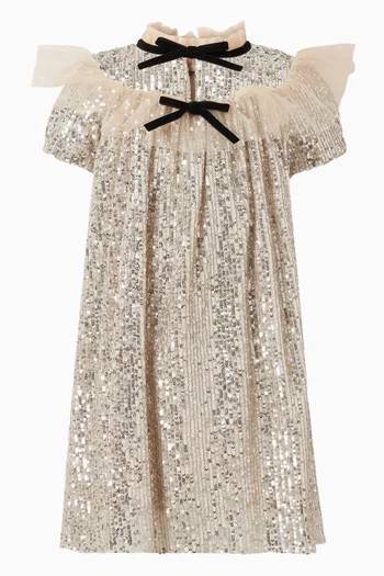 Sequin-embellished Dress in Tulle
