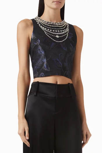 Cherra Embellished Crop Top