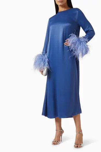 Suzi Feather Midi Dress in EcoVero™ viscose