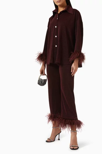 Cosmos Oversized Pyjama Set in Lurex