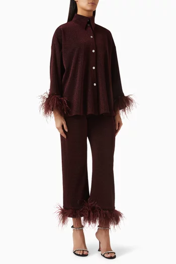 Cosmos Oversized Pyjama Set in Lurex