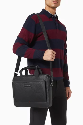TH Central Laptop Bag in Leather