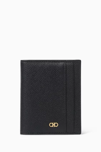 Micro Gancio Credit Card Case in Leather