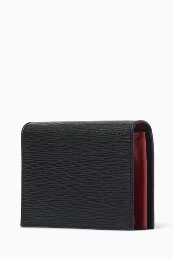 Revival Gancio Bicolour Credit Card Case in Leather