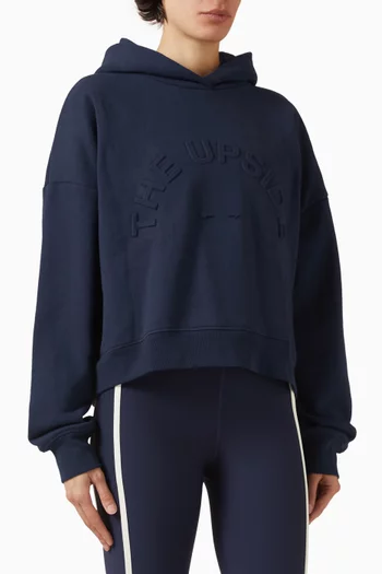 Byron Embossed Logo Hoodie in Organic Cotton