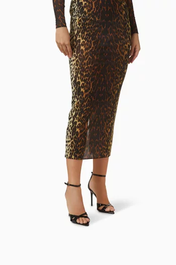 صندل بسيور وكعب 100 مم جلد لامع