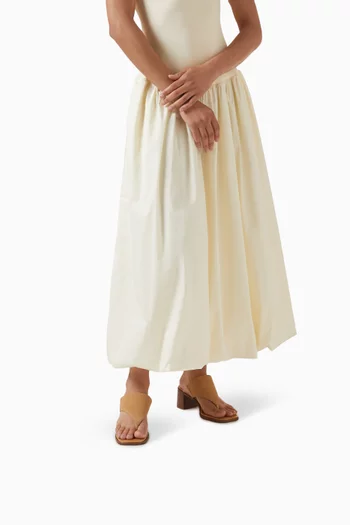 حذاء كوستال نوار مفتوح من الخلف بكعب 60 مم جلد