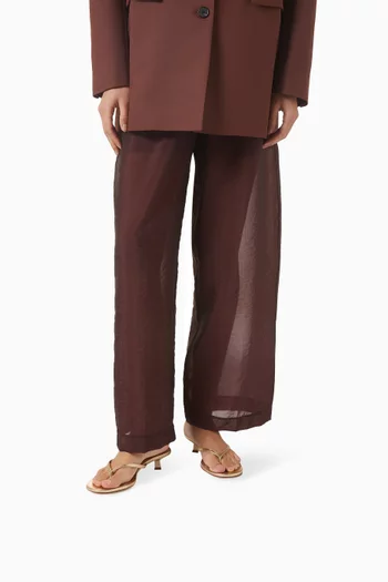 Carolyn 45 Sandals in Metallic Leather