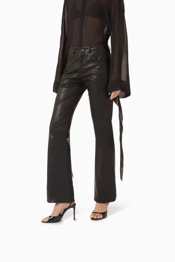 صندل أرليت بكعب 100 مم جلد لامع