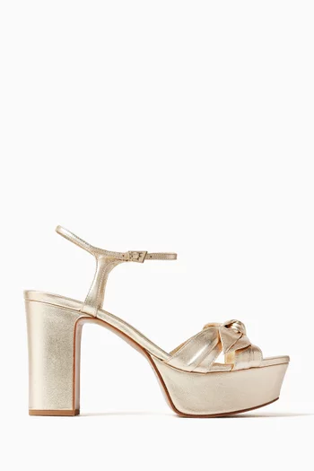 High Summer II Platform 105 Sandals in Metallic Leather