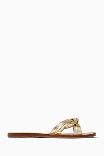 حذاء مفتوح هاي سمر II بعقدة جلد لامع