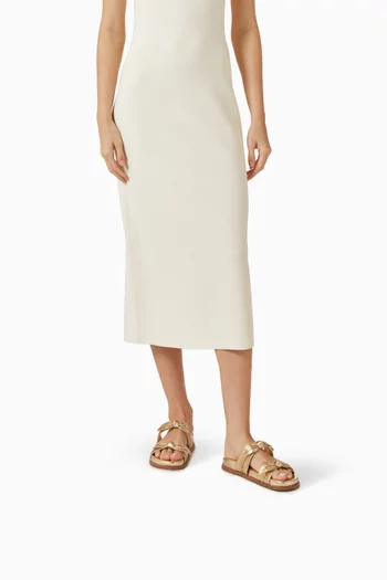 حذاء مفتوح هاي سمر II بعقدة جلد لامع