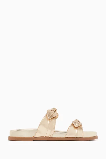 حذاء مفتوح هاي سمر II بعقدة جلد لامع