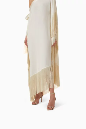 صندل مرصع بالكريستال بكعب 100 مم فينيل وجلد