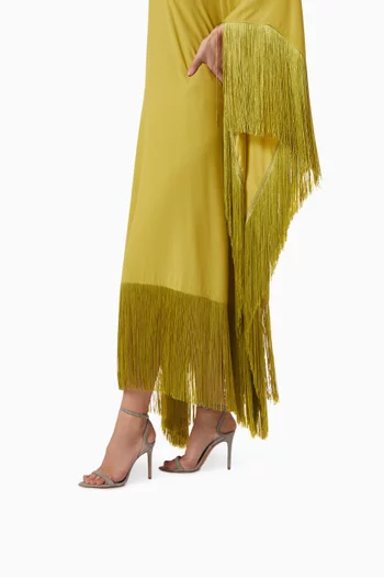 صندل مرصع بالكريستال بكعب 100 مم فينيل وجلد