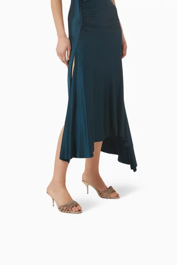 Festas Mules in Metallic Leather