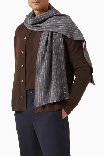 Stripe Scarf in Merino-wool