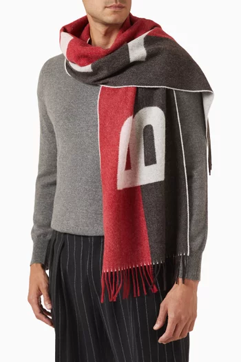 Two-tone Logo Scarf in Jacquard