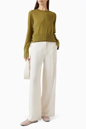 Elodie Layered Crewneck Sweater in Knit