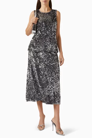 Lili Sequin-embellished Teardrop Top