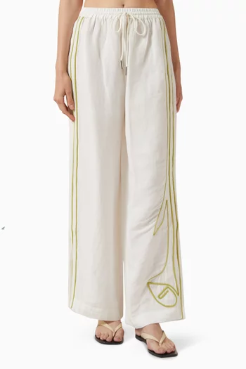 بنطال كوري كتان وفيسكوز