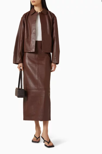 Cocoon Jacket in  Lambskin Leather