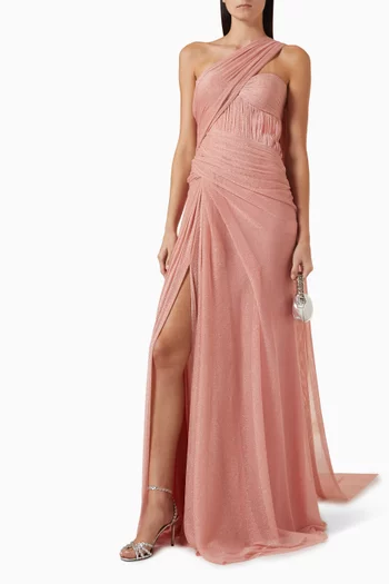 Camellia Cape Gown in Viscose Jersey