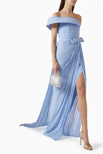 Alria Maxi Dress in Crushed Chiffon