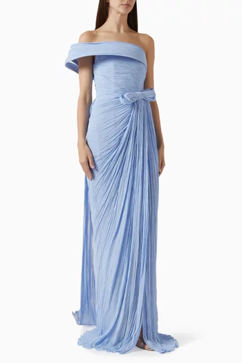 Alria Maxi Dress in Crushed Chiffon