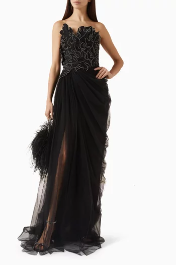 فستان مادلين مزين بتطريزات