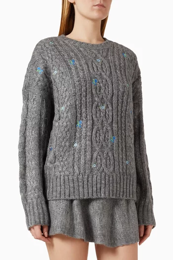 Embroidered Knit Sweater