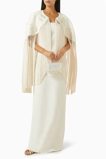 طقم فستان وكاب ليورا كريب