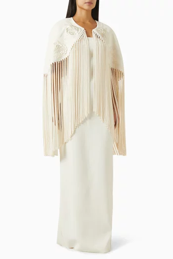 طقم فستان وكاب ليورا كريب