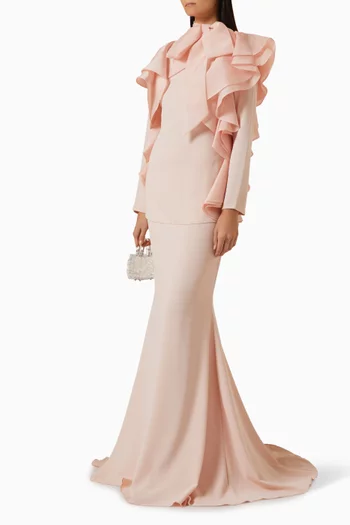 طقم بلوزة وتنورة لومي كريب