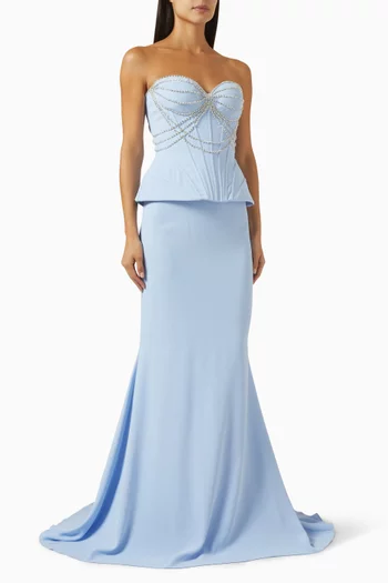 طقم بلوزة وتنورة كابيلا كريب