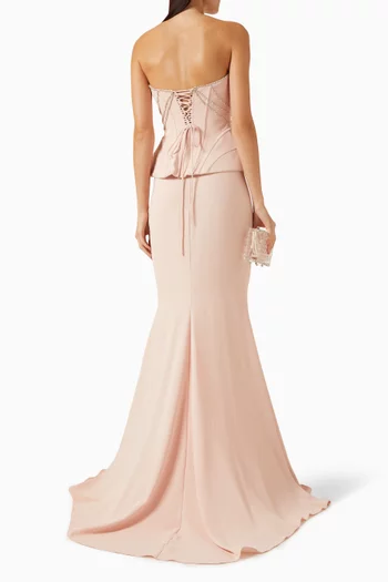 طقم بلوزة وتنورة كابيلا كريب