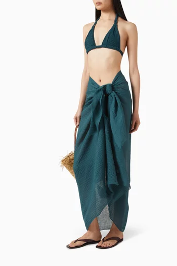 سارونغ سانت تروبيه كتان مجعد