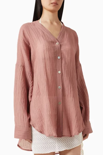 تونيك برشلونة بقصة فضفاضة كتان