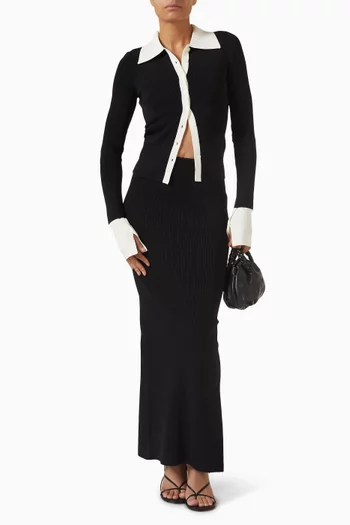 تنورة فونتيلينا طويلة بتصميم مضلع