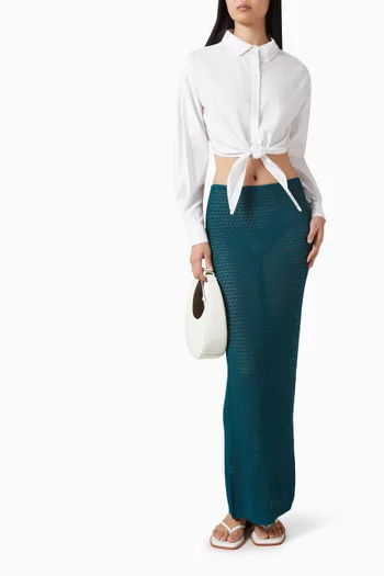 قميص لا جولا برباط قطن