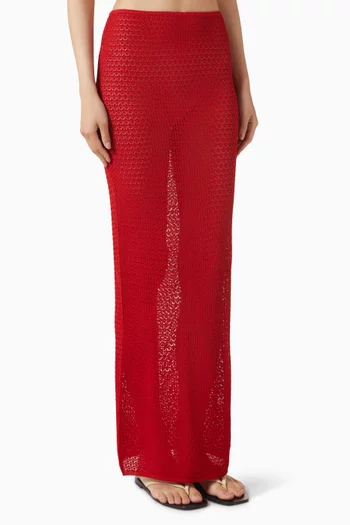 تنورة فونتيلينا طويلة كروشيه